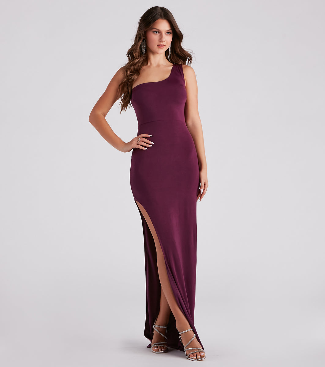 Megan Formal One Shoulder Long Dress & Windsor