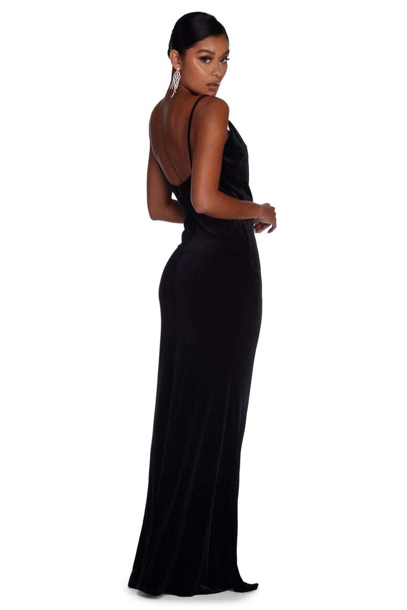 Emmalyn Formal Heat Stone Velvet Dress