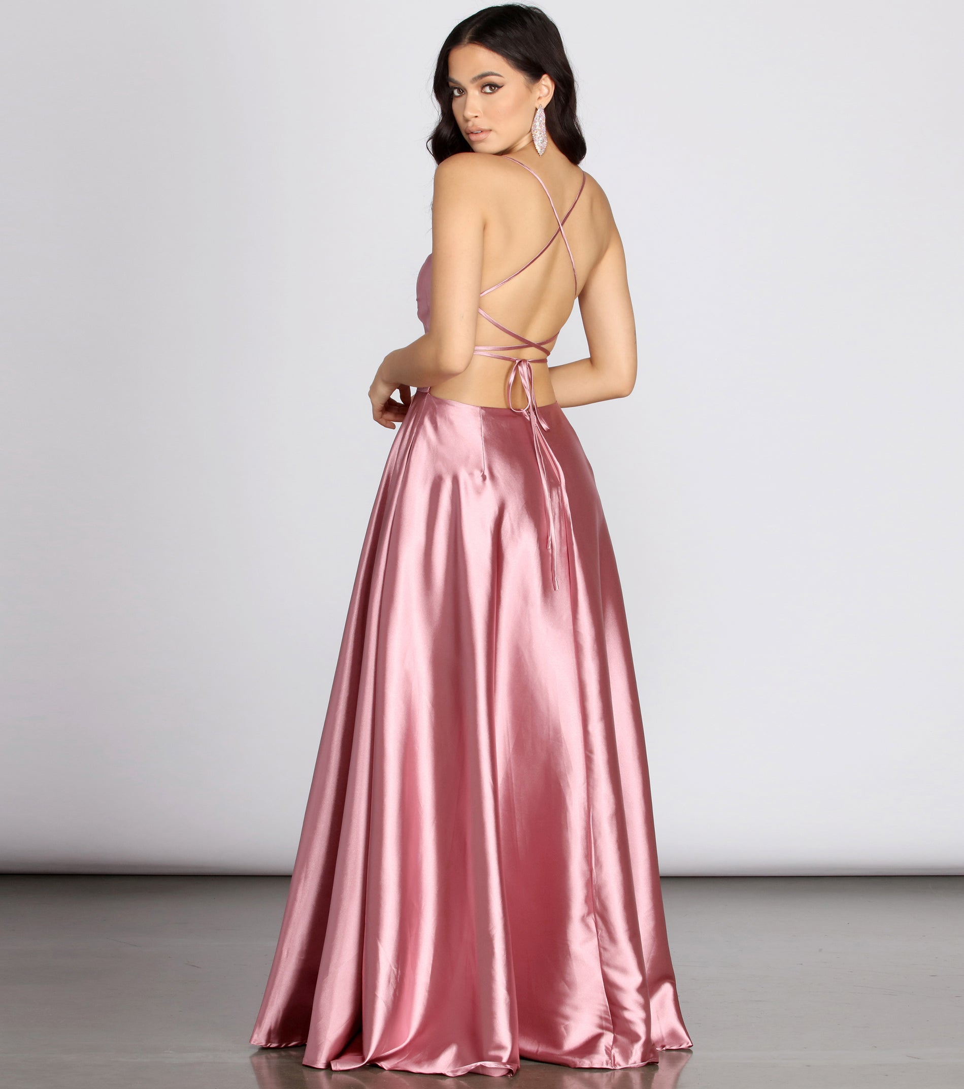 Anne Formal Lattice Satin Dress And Windsor 2056