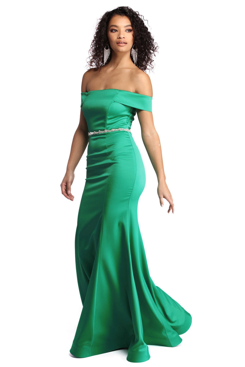 Monroe Formal Rhinestone Mermaid Dress & Windsor