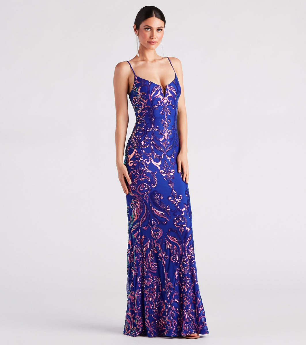 Kaley Formal Sequin Mermaid Long Dress