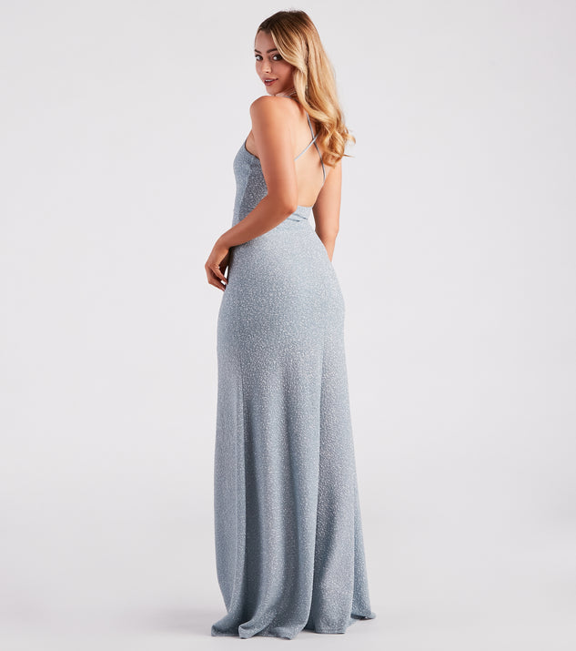 Mckenna Formal Glitter A-Line Dress