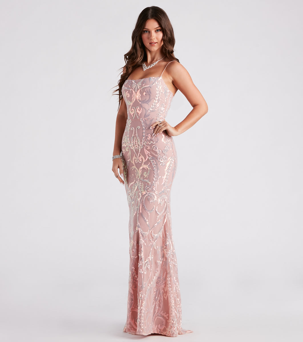 Keanna Formal Sequin Mermaid Long Dress & Windsor
