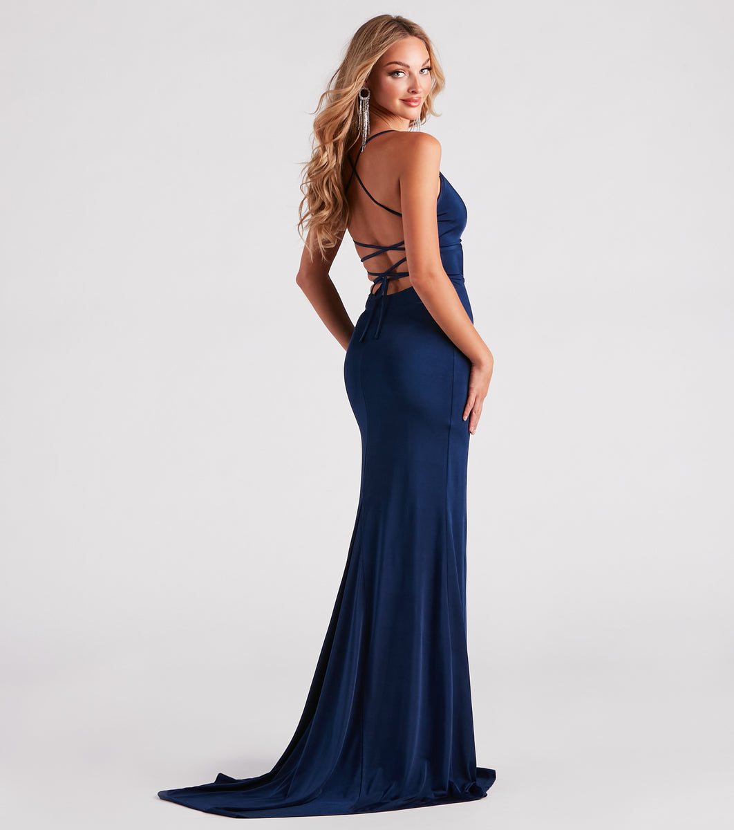 Aubrey Formal V-Neck Mermaid Dress