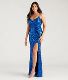 Allegra Formal Sequin Lace-Up Mermaid Dress is a gorgeous pick as your 2024 prom dress or formal gown for wedding guests, spring bridesmaids, or army ball attire!