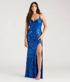 Allegra Formal Sequin Lace-Up Mermaid Dress is the perfect prom dress pick with on-trend details to make the 2024 dance your most memorable event yet!