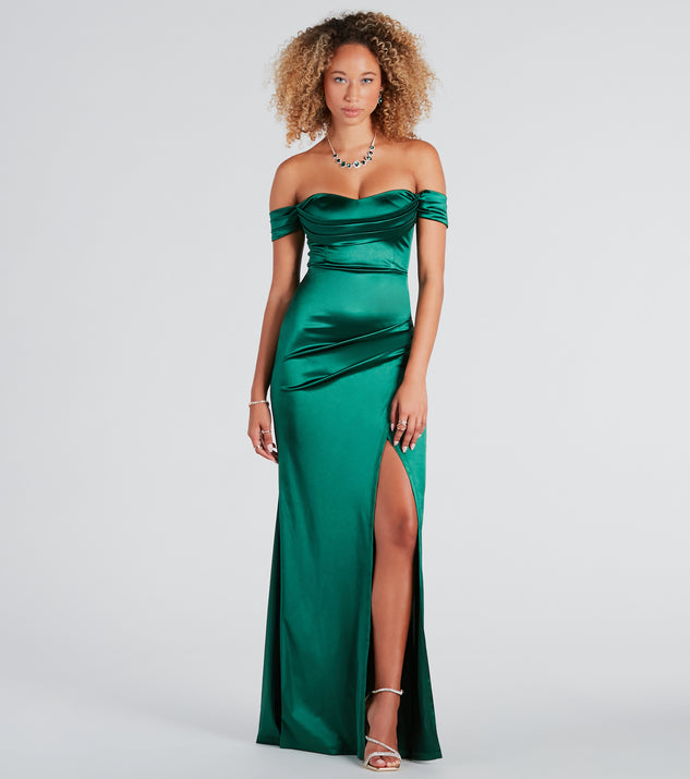 Amirah Formal Glitter Cowl Neck Long Dress