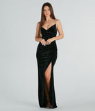 Elara Formal Velvet Rhinestone Strap Long Dress is a gorgeous pick as your summer formal dress for wedding guests, bridesmaids, or military birthday ball attire!