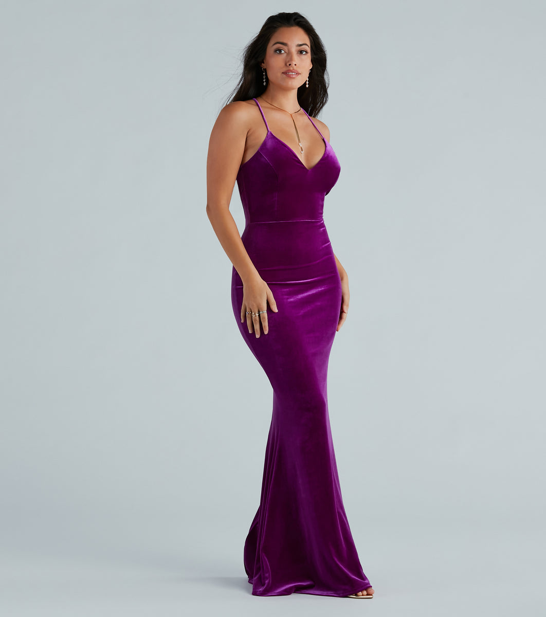 Kristine Formal Velvet Mermaid Long Dress