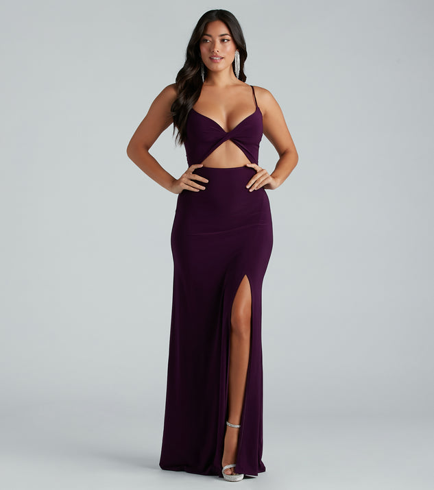 Sleeveless Fit & Flare Lycra Ruched Waist Plunge Neck Long Prom Dress –