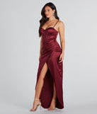 Emmaline Formal Satin Bustier Long Dress is a gorgeous pick as your summer formal dress for wedding guests, bridesmaids, or military birthday ball attire!