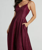 You'll be the best dressed in the Tanya Formal Glitter A-Line Long Dress as your summer formal dress with unique details from Windsor.