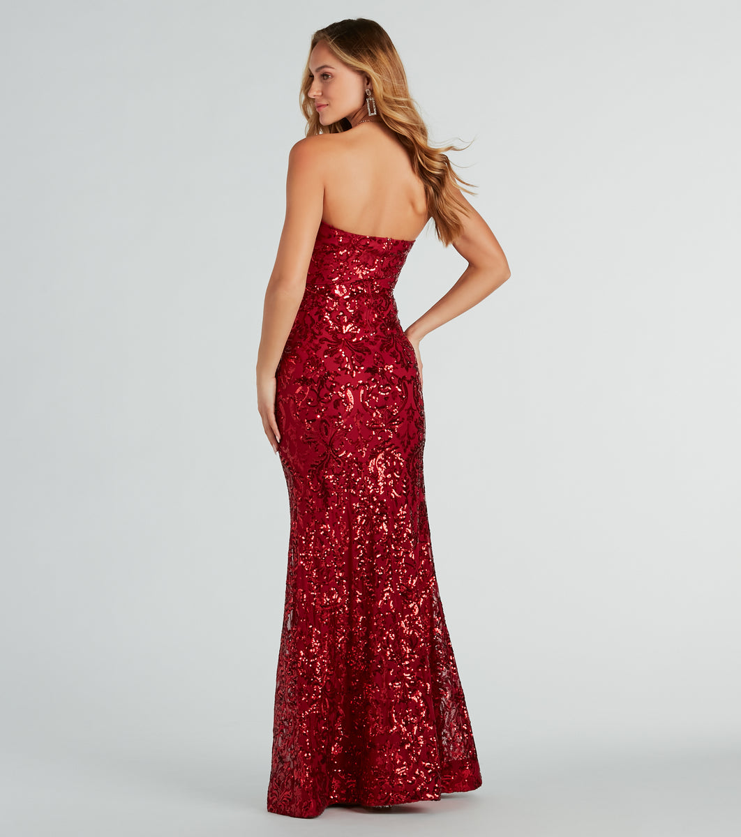 Leighton Formal Sequin Strapless Mermaid Dress & Windsor