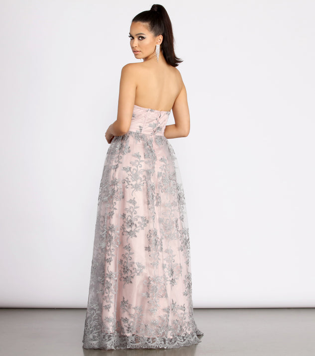 Sinclair Embroidered Strapless Ball Gown & Windsor