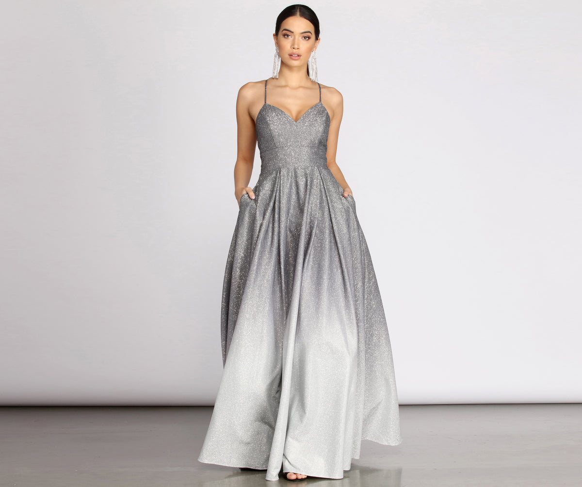 Gemma Shine Ombre Tulle Gown