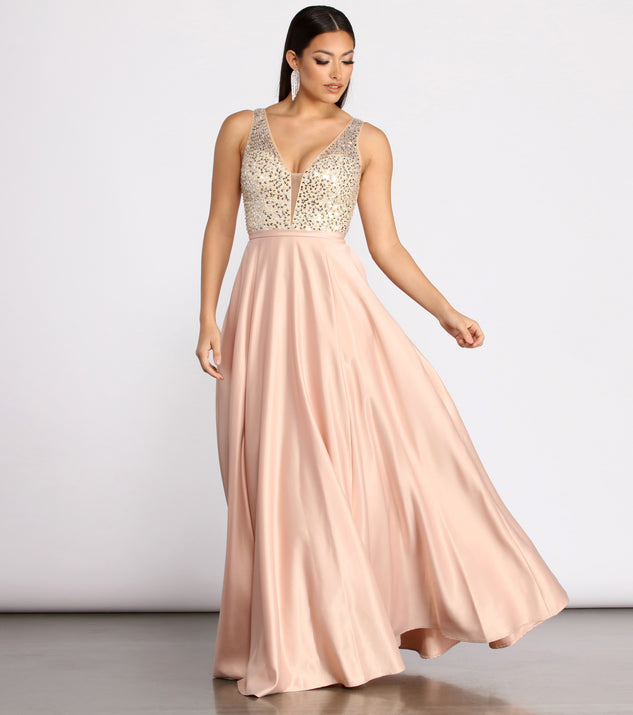 Adina Sequin and Satin Ball Gown & Windsor