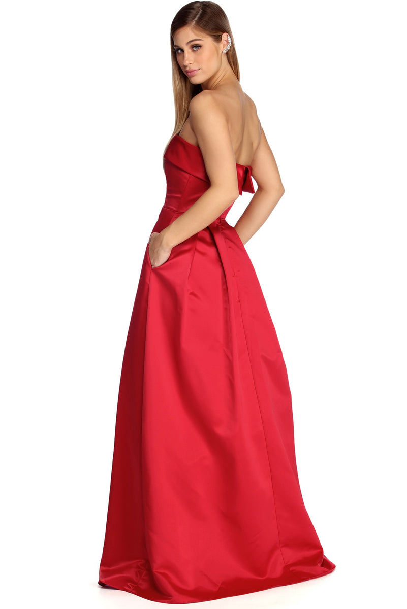 Catalina Strapless Satin Ball Gown