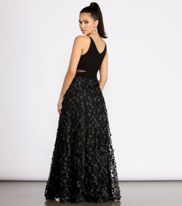 Amira Floral Applique A-Line Dress & Windsor