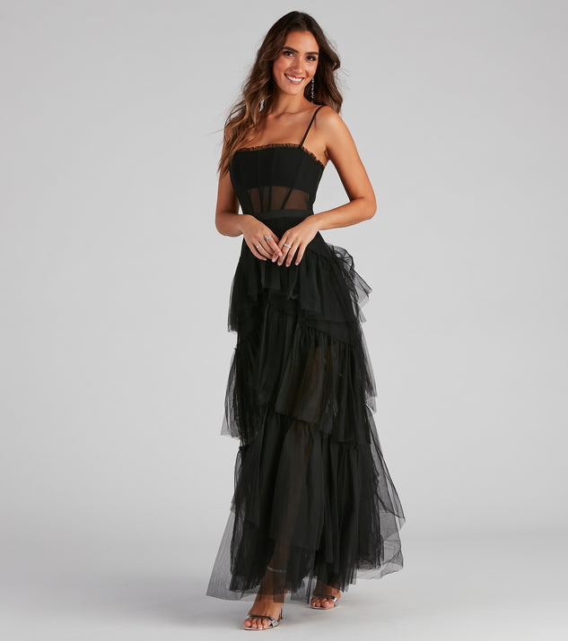 Laura Formal Tiered Tulle Dress
