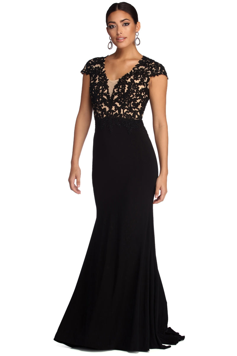 Tia Formal Open Back Dress & Windsor