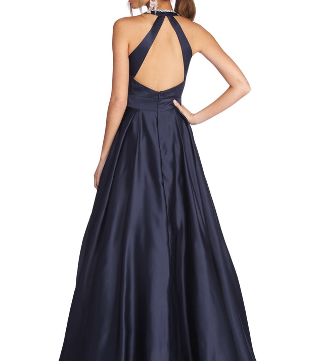 Maddie Formal Embellished Halter Ball Gown & Windsor