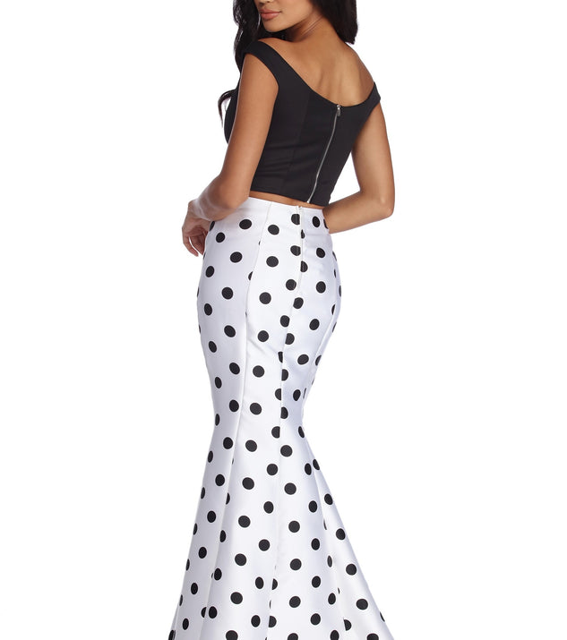 Polka dot satiny stay-ups, Simons