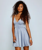 Glitzy And Gorgeous Glitter Knit Skater Dress creates the perfect summer wedding guest dress or cocktail party dresss with stylish details in the latest trends for 2023!