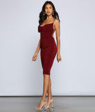 Stylish And Chic Slinky Knit Midi Dress helps create the best bachelorette party outfit or the bride's sultry bachelorette dress for a look that slays!