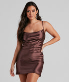 Keep It Sleek Satin Mini Dress