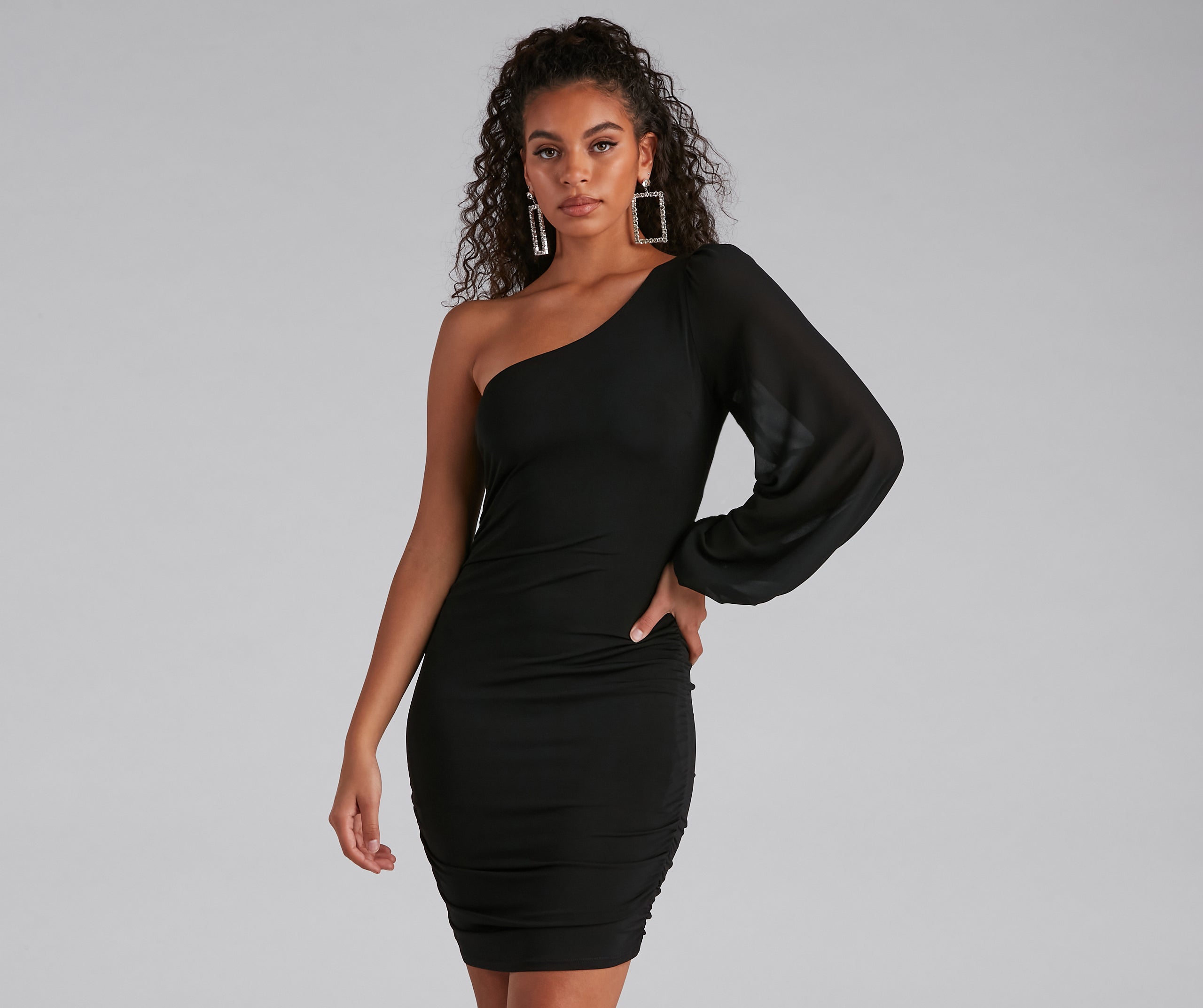 Black One Shoulder Dress