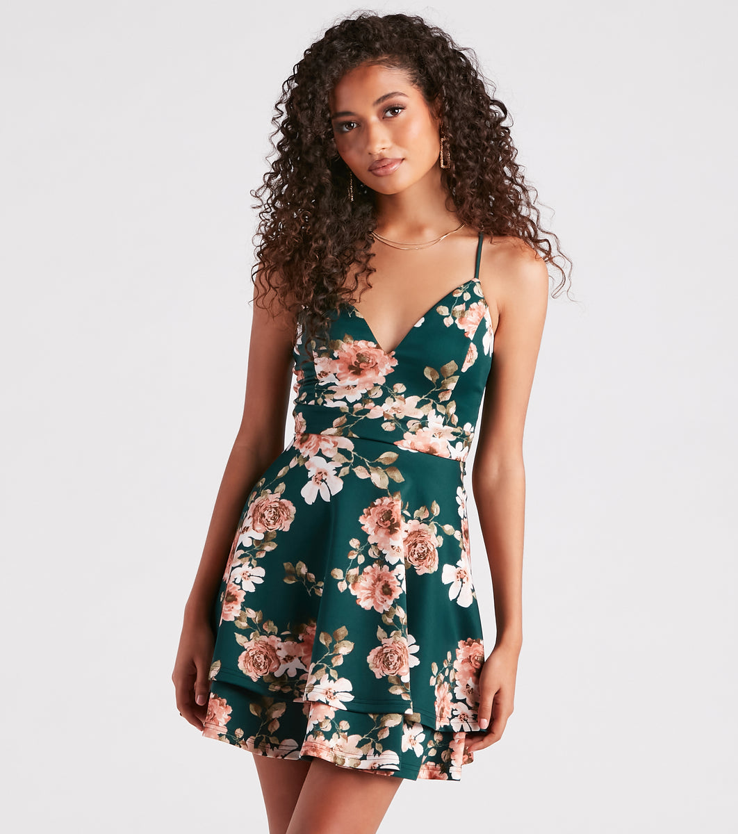 Windsor Blossom With Beauty Floral Skater Dress | Hamilton Place