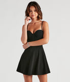 Twirl All Night Crepe Skater Dress