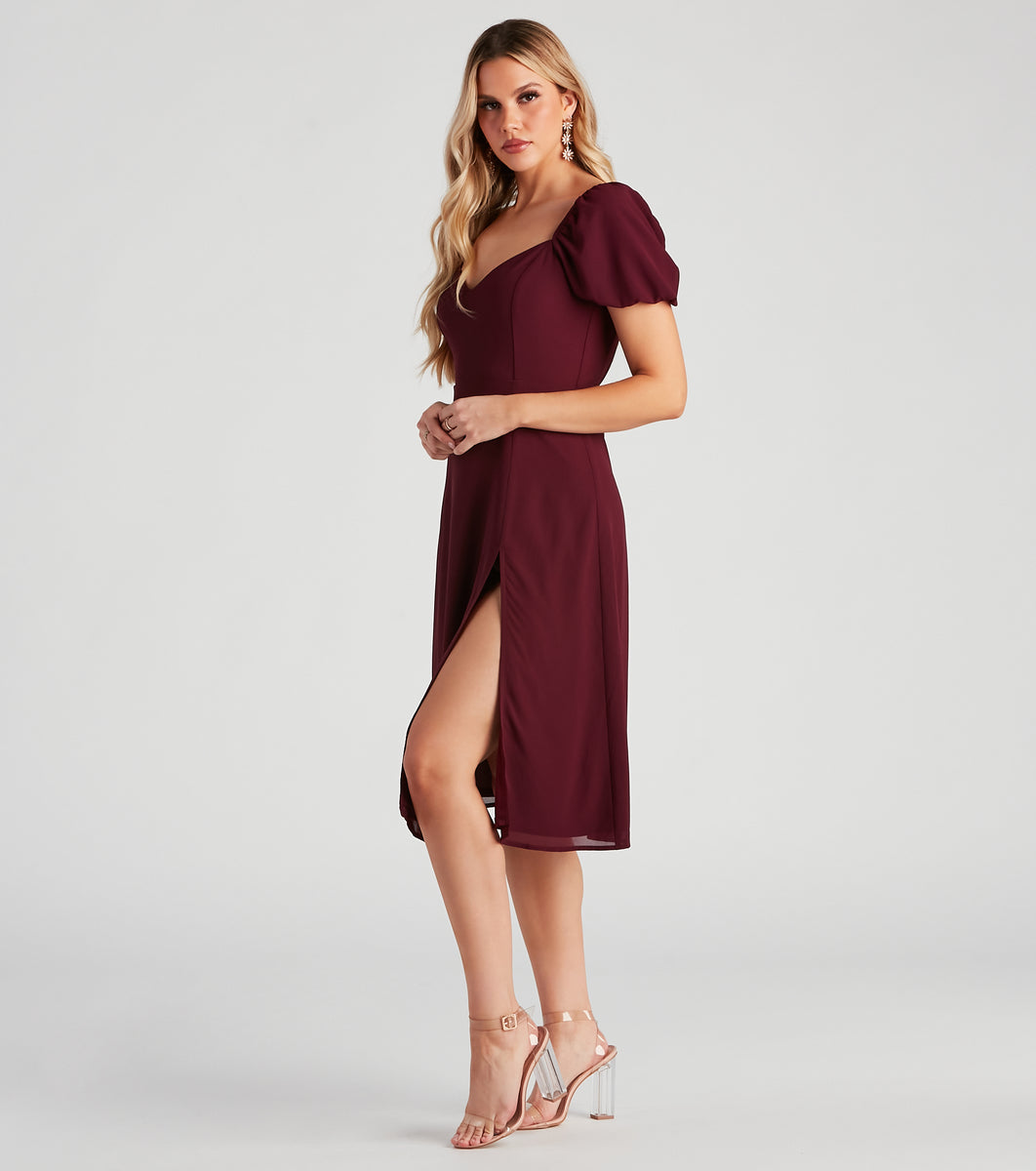 Sweet Harmony Chiffon Midi Dress