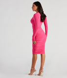 Killer Curves Plunge Neck Midi Dress