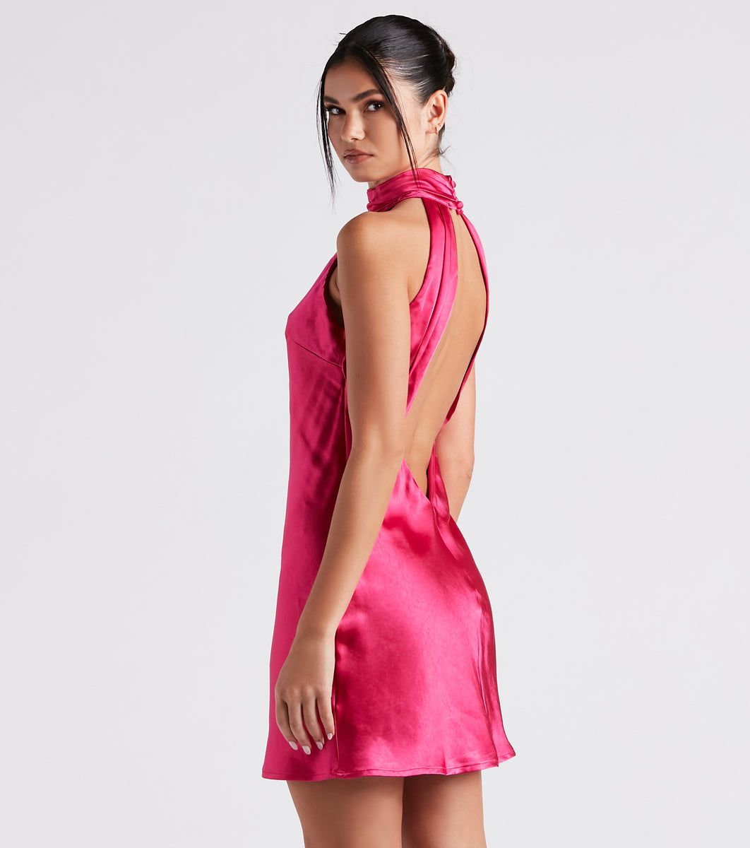 Irresistible Charm Satin A-Line Dress