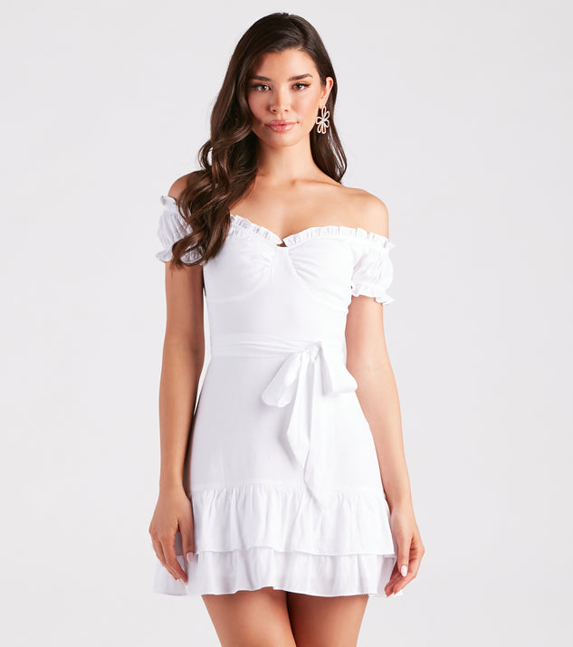 Cue shop linen dress