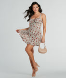 Essential for vacations or summer days, the Love's In The Air Floral Chiffon A-Line Dress is a sundress or milkmaid dress with sleek and flirty details.