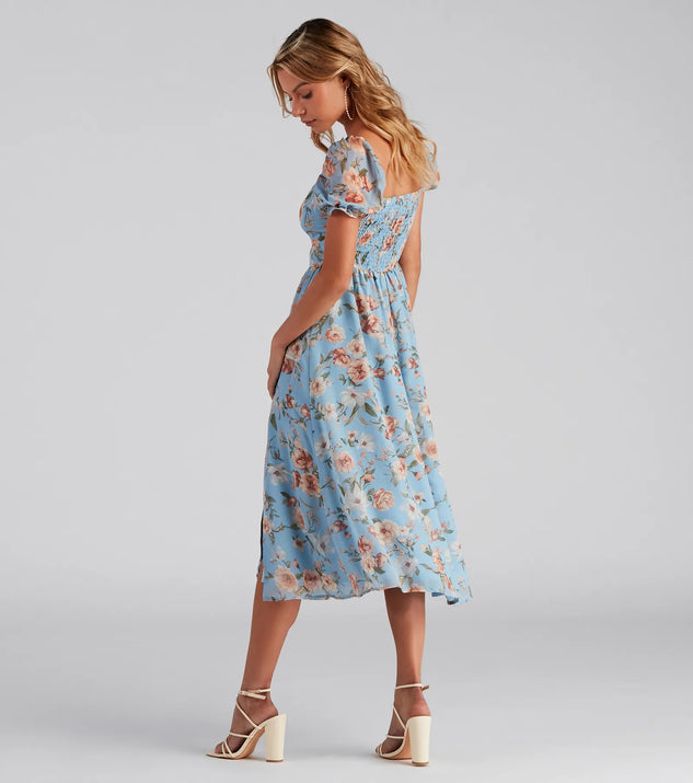 Cape Cod Nights Floral Cut Out Dress
