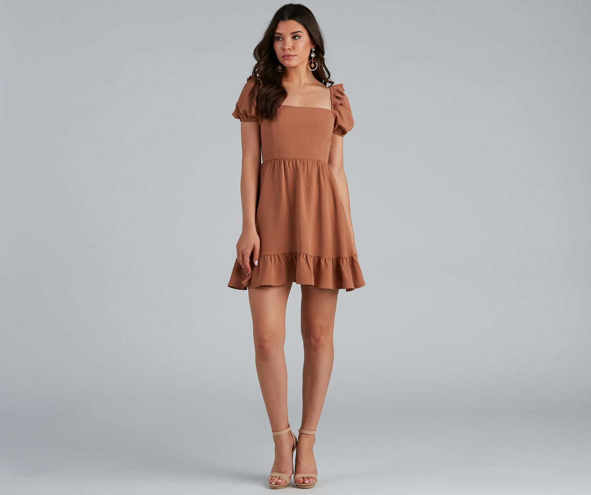 Charmed By Ruffles Short A-Line Dress