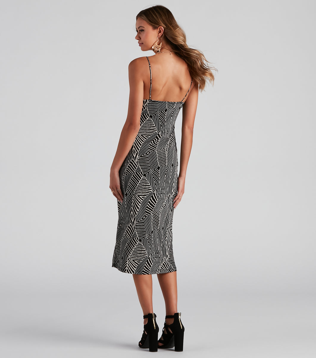 Call of The Wild Midi Slit Dress