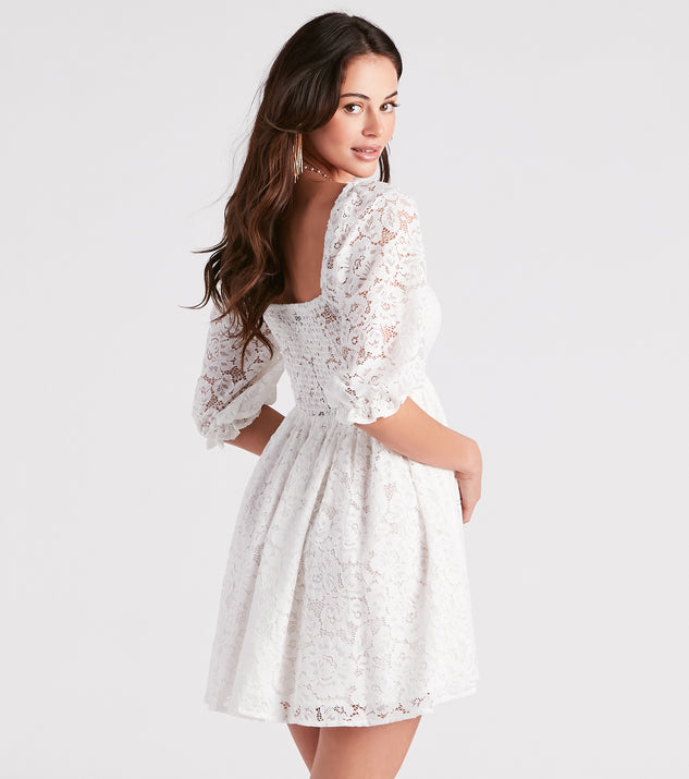 White Lace Babydoll Dress