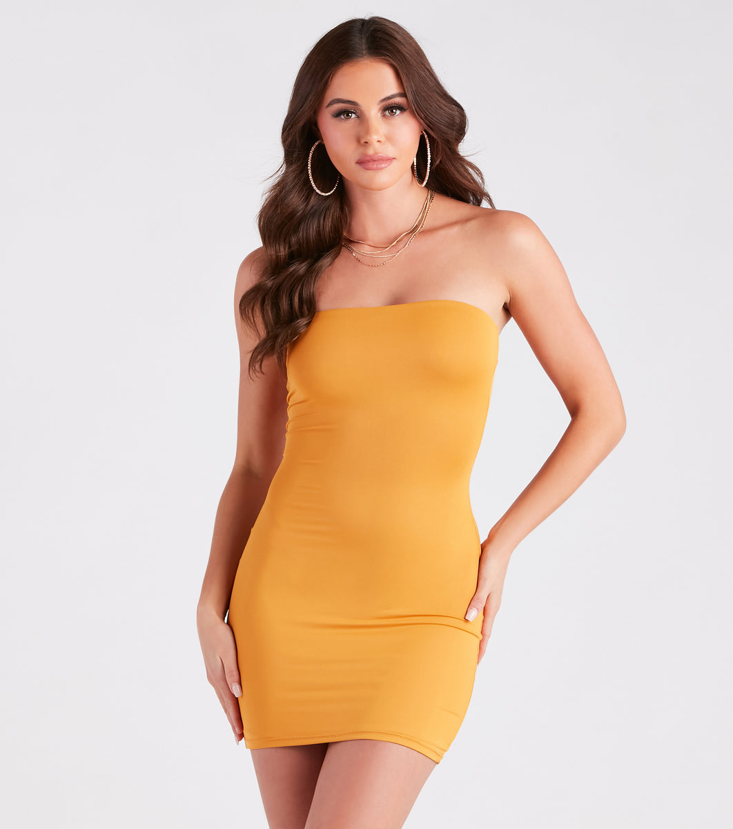 Casually Effortless Smooth Knit Bodycon Mini Dress