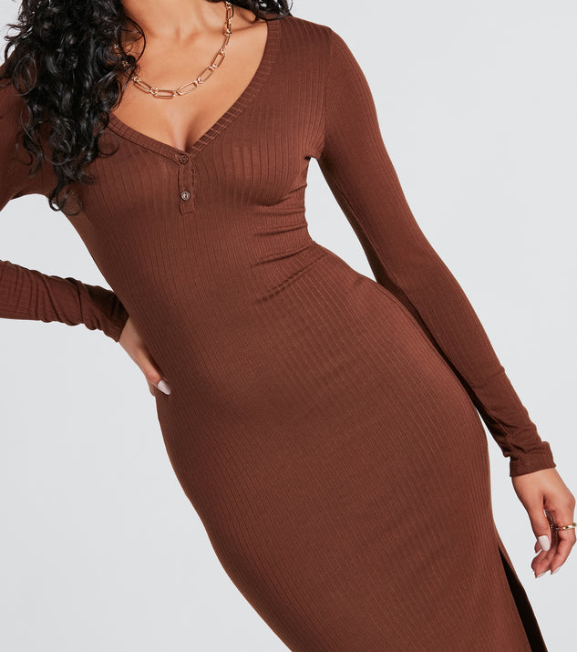 Change Of Season Long Sleeve Midi Dress