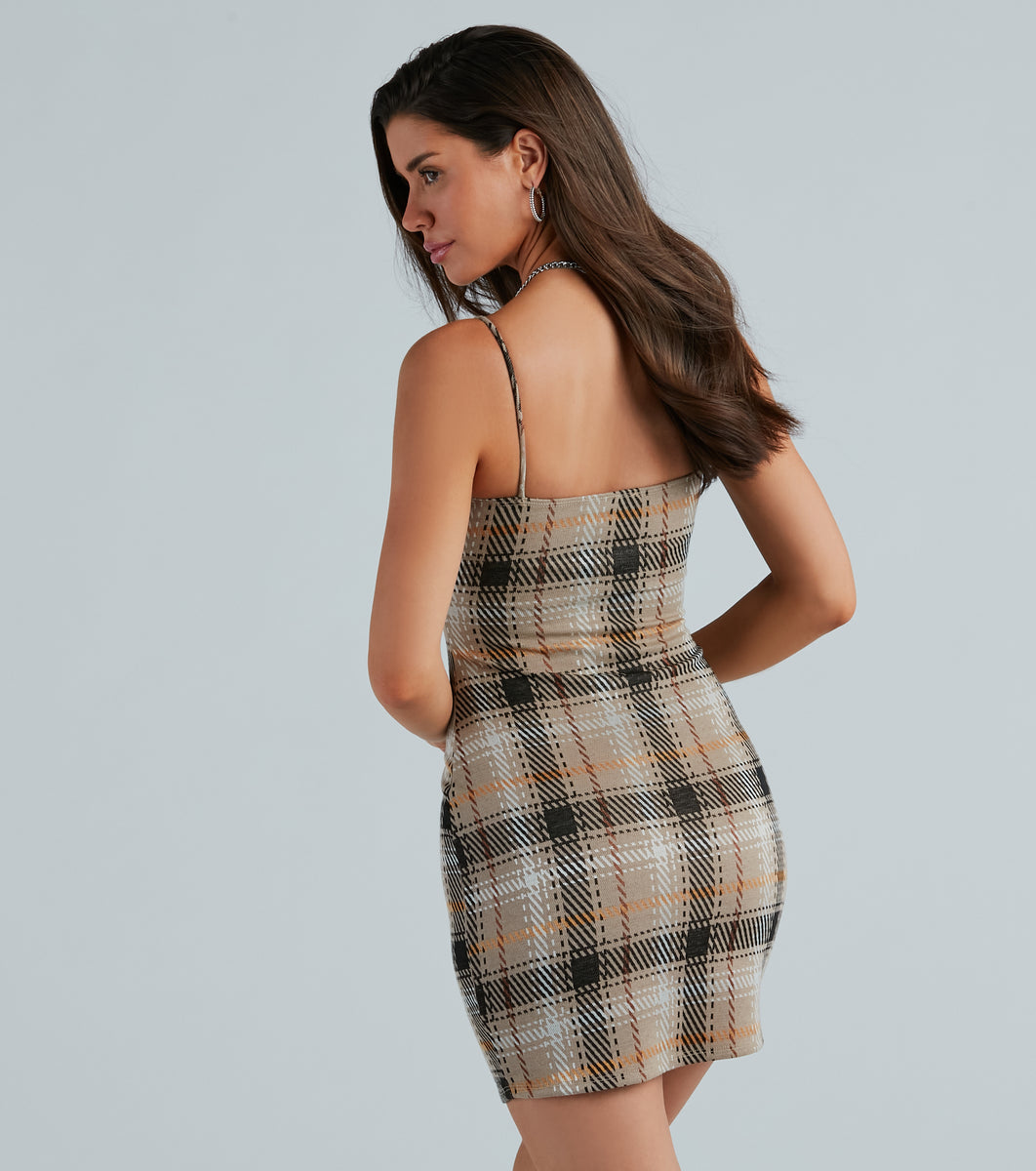 Windsor Always Stylish And Classic Plaid Mini Dress