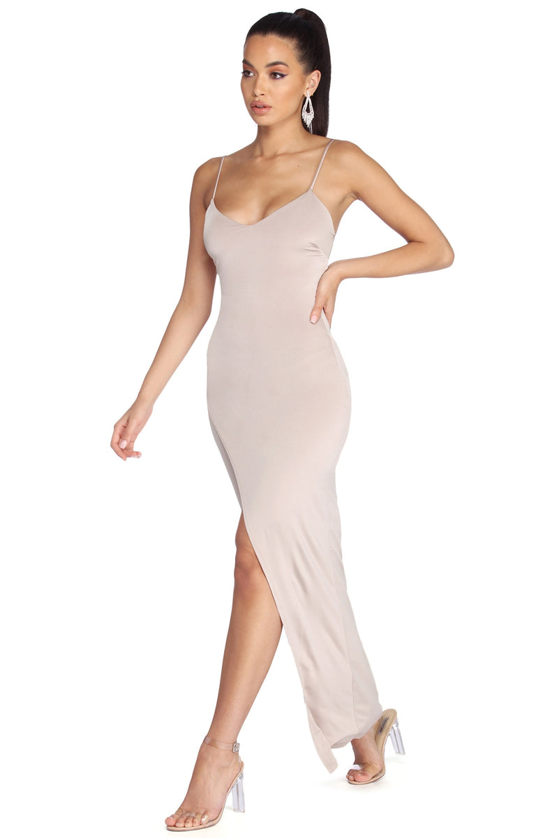 Luxe Ruched Maxi Dress