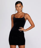 Midnight Star Velvet Mini Dress helps create the best bachelorette party outfit or the bride's sultry bachelorette dress for a look that slays!