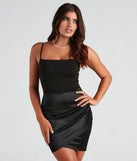You’ll make a statement in Own The Night Faux Wrap Mini Dress as an NYE club dress, a tight dress for holiday parties, sexy clubwear, or a sultry bodycon dress for that fitted silhouette.