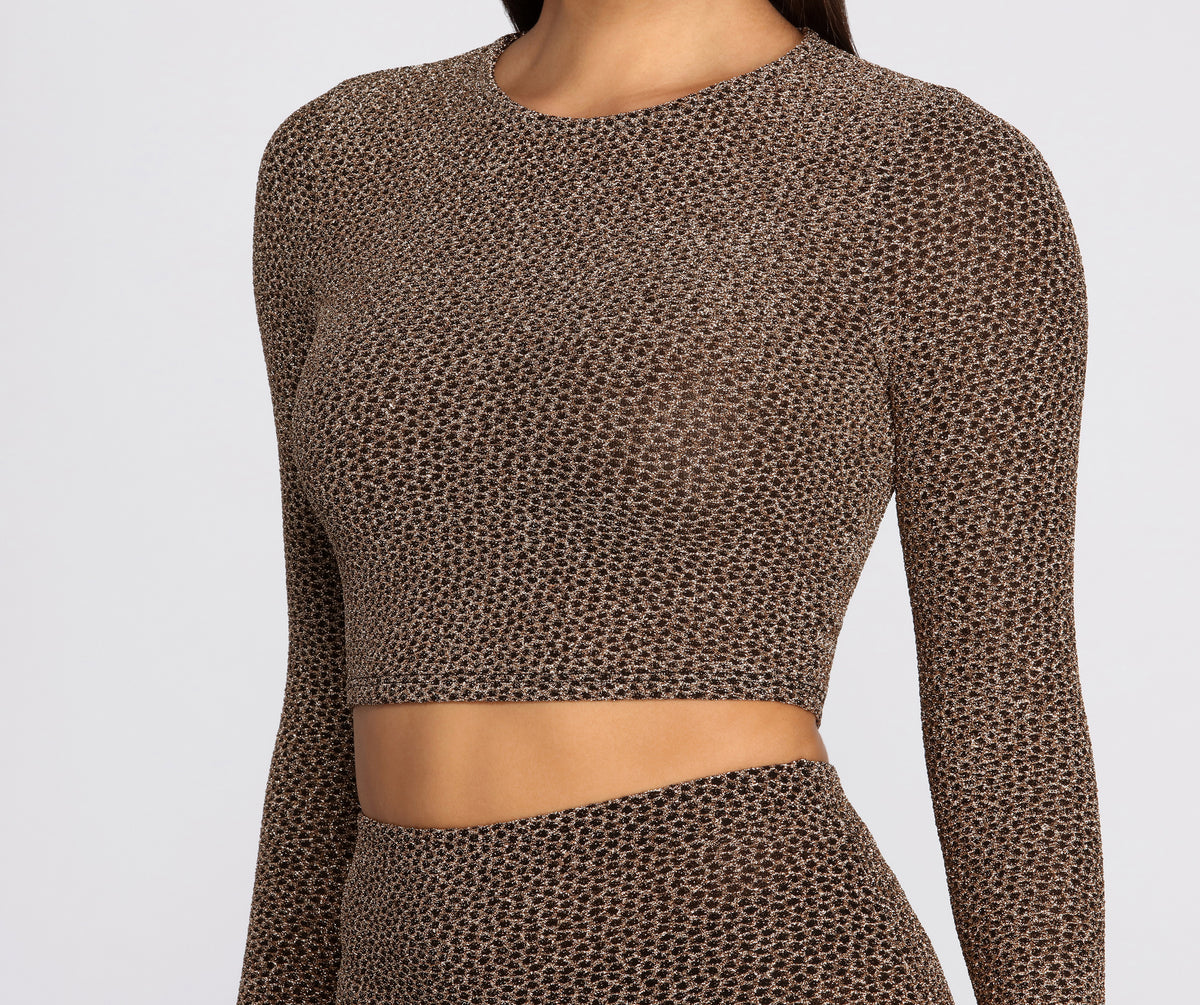 Glitz And Shimmer Crop Top