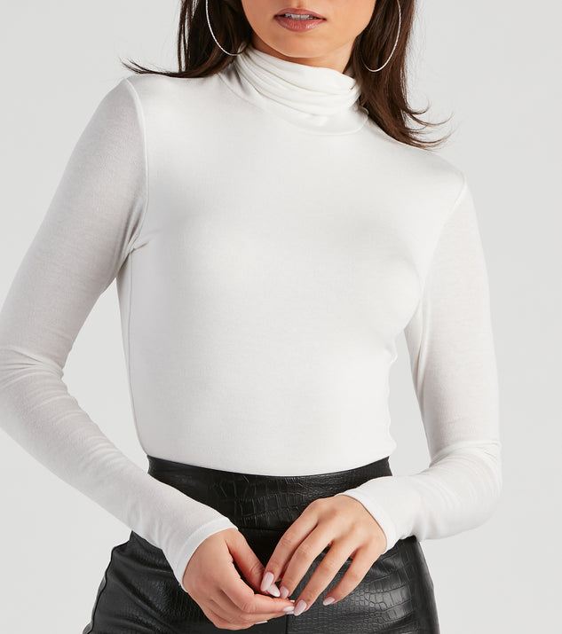 Pamela Turtle Neck Long Sleeve Top - Off White  Long sleeve tops, Turtle  neck, Bodysuit fashion
