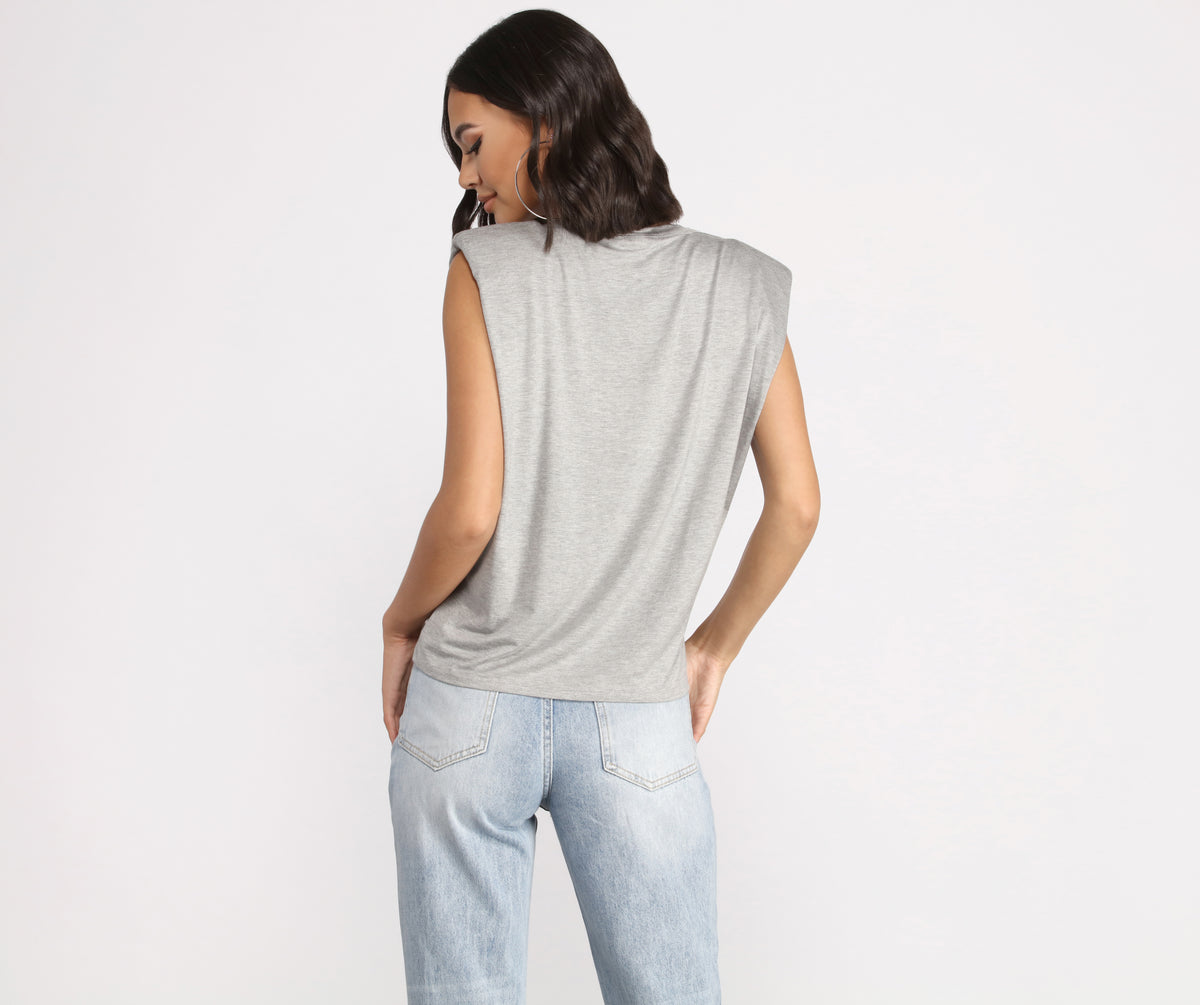 Crew Neck Basic Muscle Tee